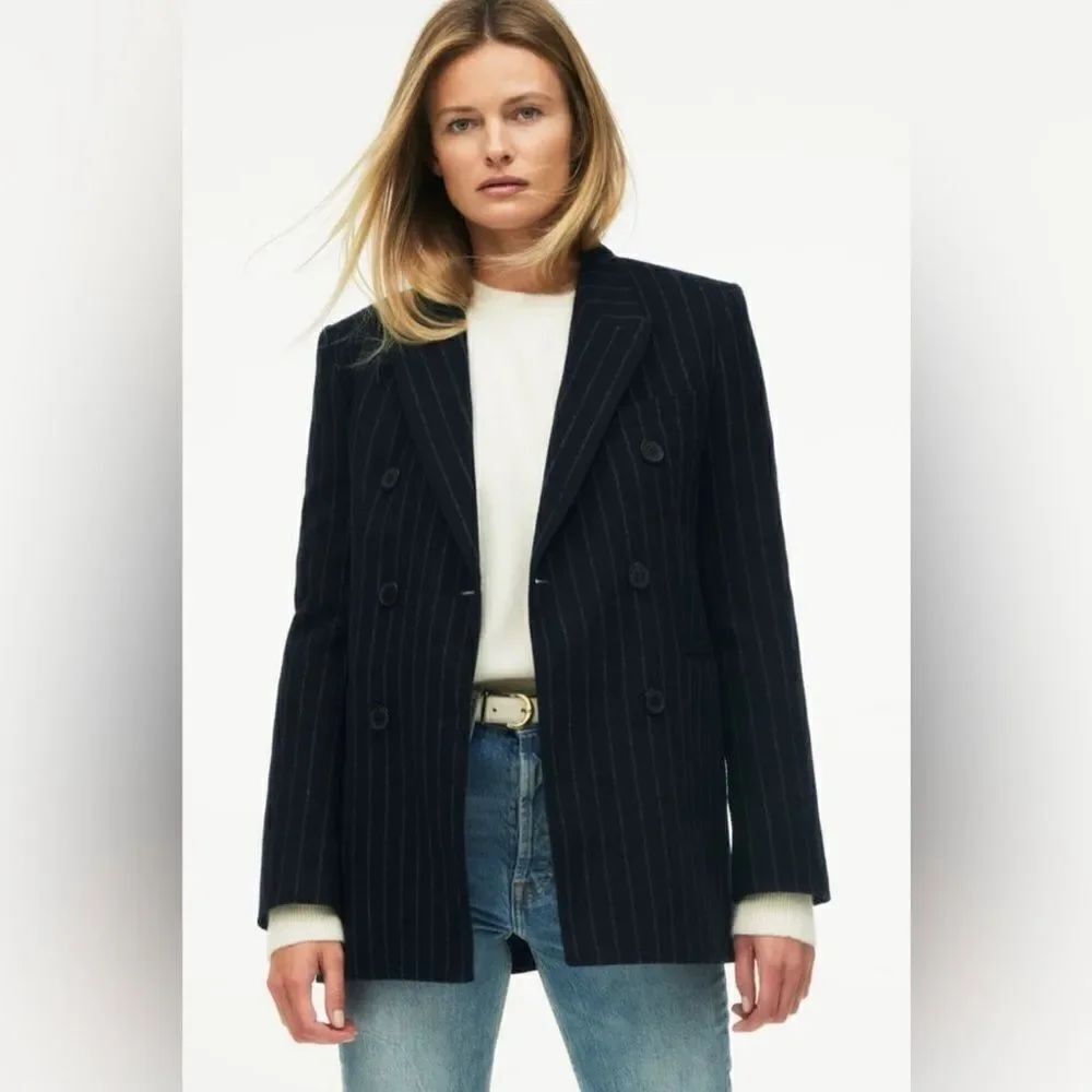 Zara Limited Edition Wool Blend Striped Blazer